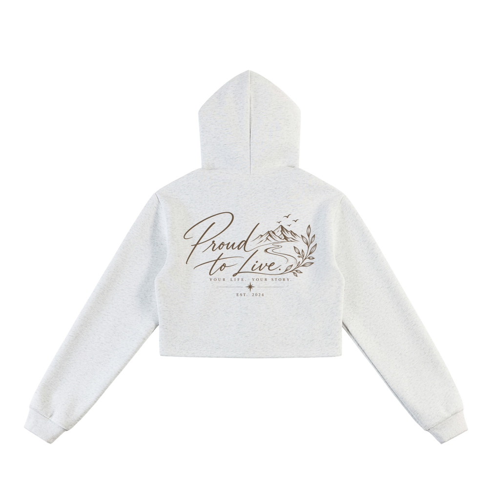 Essential Cropped Zip-Up Hoodie