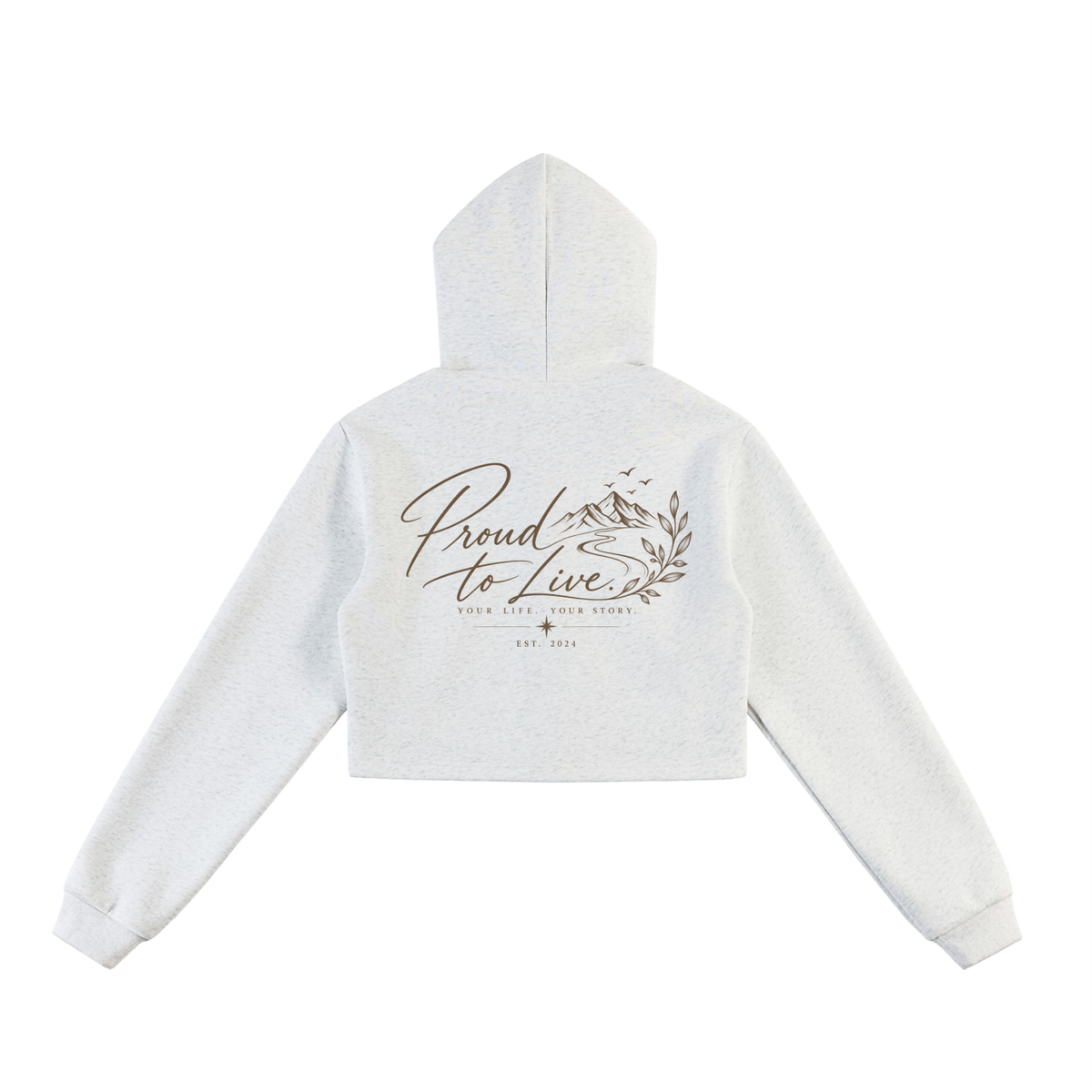 Essential Cropped Zip-Up Hoodie